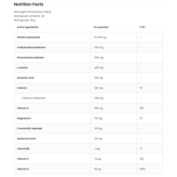 OstroVit PHARMA Flex Regen 400 гр на изгодни цени OstroVit PHARMA Flex Regen 400 гр на супер цена Комплексни форми за стави