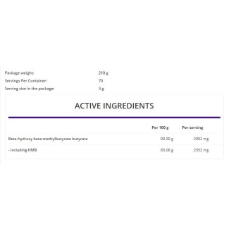 OstroVit HMB Powder 210 гр на супер цена Аминокиселини