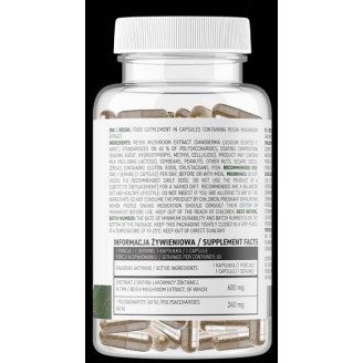 OstroVit Reishi 600 мг | Vege  60 капсули на супер цена Адаптогени, Ашваганда
