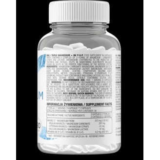 OstroVit Triple Magnesium + B6 P-5-P 90 капсули на супер цена Магнезий