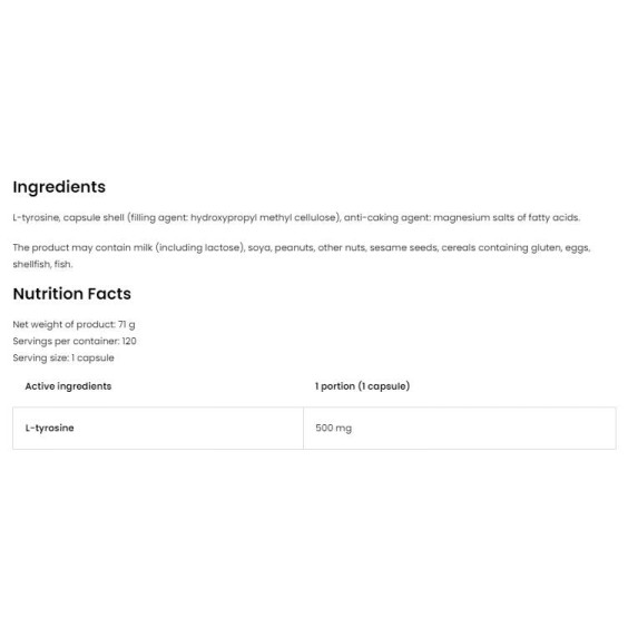 Ostrovit Tyrosine Powder 210 гр на изгодни цени Ostrovit Tyrosine Powder 210 гр на супер цена Аминокиселини