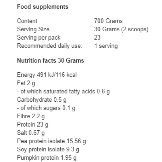 OstroVit VEGE PROTEIN BLEND 700 гр на супер цена Веган протеин