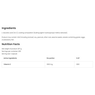 OstroVit Vitamin C 1000 мг / 250 капсули на супер цена Витамин C