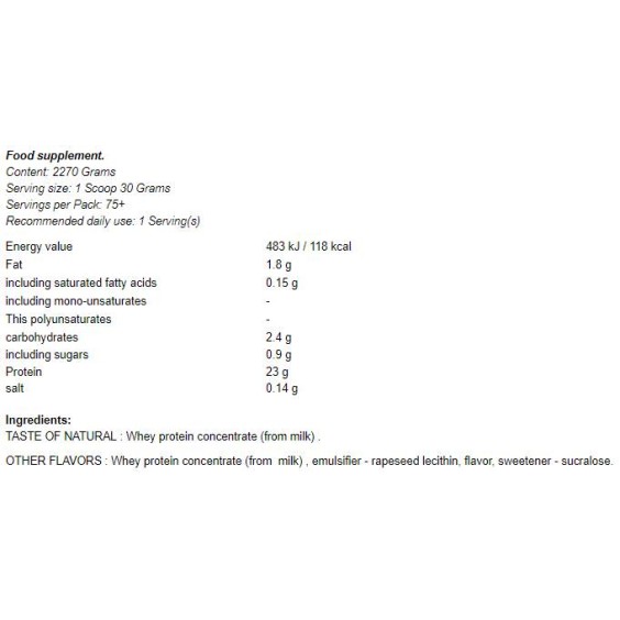 OstroVit Whey Protein Concentrate 2000 гр / 66 дози на изгодни цени OstroVit Whey Protein Concentrate 2000 гр / 66 дози на супер цена Суроватъчен протеин