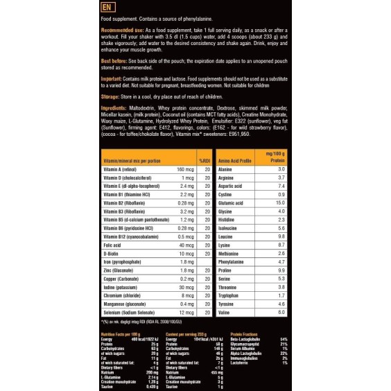 SWEDISH Supplements Massive Mass Gainer 7000 гр / 30 Дози на изгодни цени SWEDISH Supplements Massive Mass Gainer 7000 гр / 30 Дози на супер цена Гейнъри