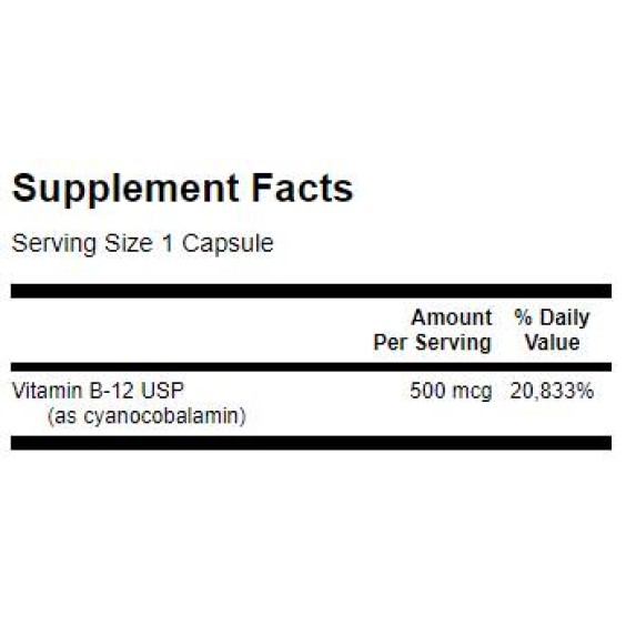 Swanson Vitamin B-12 500 мкг / 30 капсули на изгодни цени Swanson Vitamin B-12 500 мкг / 30 капсули на супер цена Витамин B
