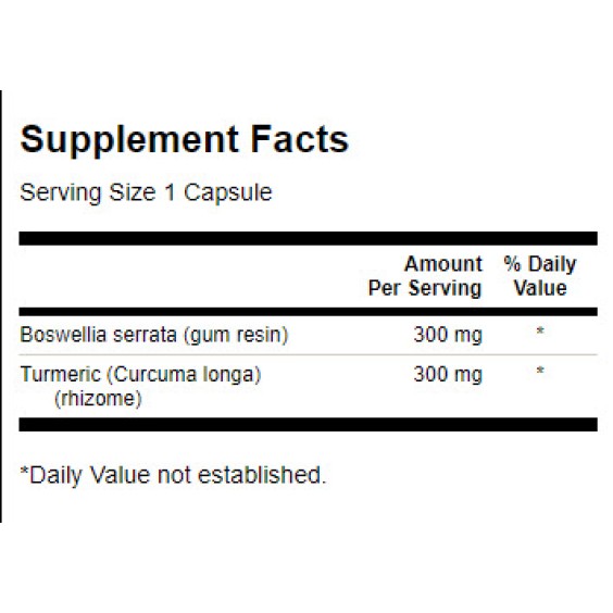Swanson Full Spectrum Boswellia and Curcumin 600 мг / 60 капсули на изгодни цени Swanson Full Spectrum Boswellia and Curcumin 600 мг / 60 капсули на супер цена Комплексни форми за стави