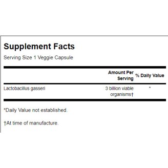 Swanson Lactobacillus Gasseri 3 Billion CFU / 60 капсули на супер цена Пробиотици
