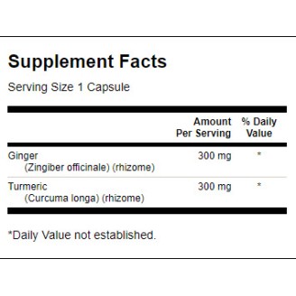 Swanson Full Spectrum Ginger & Turmeric 60 капсули на супер цена Добавки на растителна и билкова основа
