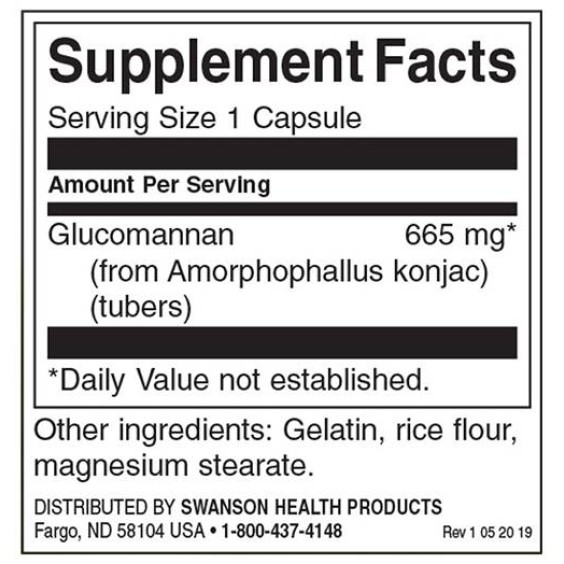 Swanson Glucomannan / Konjac Root 665 мг / 90 капсули на изгодни цени Swanson Glucomannan / Konjac Root 665 мг / 90 капсули на супер цена Здраве и тонус