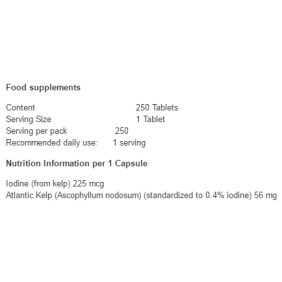Swanson Kelp 250 таблетки на изгодни цени Swanson Kelp 250 таблетки на супер цена Здраве и тонус