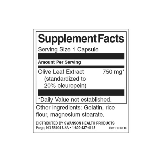 Swanson Herb Olive Leaf Ext Sup Str 750 mg / 60 caps на изгодни цени Swanson Herb Olive Leaf Ext Sup Str 750 mg / 60 caps на супер цена Добавки на растителна и билкова основа