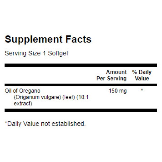 Swanson Oregano Oil 10:1 Extract 150 мг / 120 гел капсули на супер цена Хранителни добавки за черен дроб