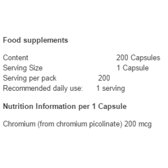 Swanson Chromium Picolinate 200 мг / 100 капсули на изгодни цени Swanson Chromium Picolinate 200 мг / 100 капсули на супер цена Хром пиколинат