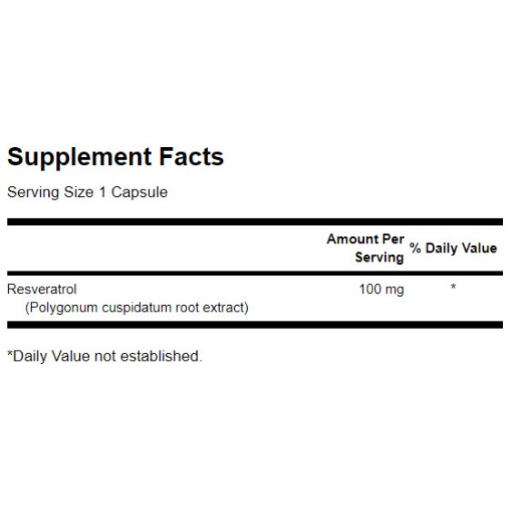 Swanson Resveratrol 100 мг / 30 капсули на супер цена Имуностимулатори