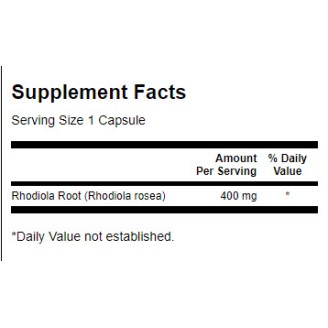 Swanson Rhodiola Rosea Root 400 мг / 100 капсули на супер цена Имуностимулатори