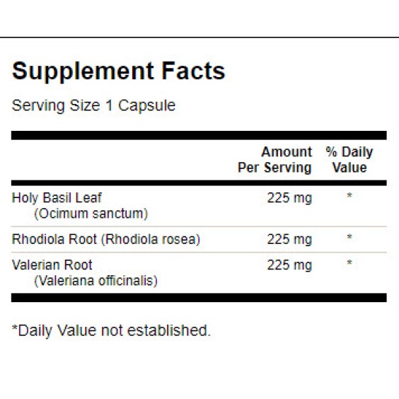 Swanson Rhodiola Holy Basil Valerian Stress Comp 180 капсули на изгодни цени Swanson Rhodiola Holy Basil Valerian Stress Comp 180 капсули на супер цена Добавки на растителна и билкова основа