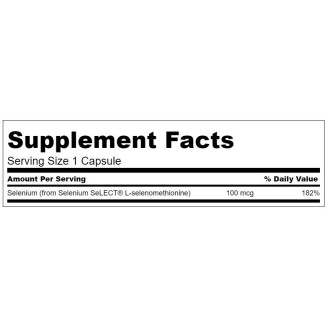 Swanson Selenium L-Selenomethionine 100 мг / 200 капсули на супер цена Имуностимулатори