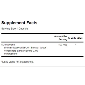 Swanson Sulforaphane from Broccoli Sprout Extract 400 мг / 60 капсули на супер цена Хранителни добавки за черен дроб