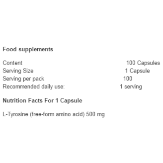 Swanson L-Tyrosine 100 капсули на супер цена В свободна форма