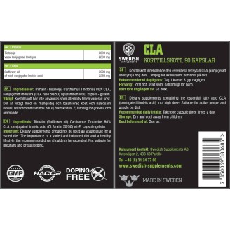 SWEDISH Supplements CLA 1000 90 дражета / 90 Дози на супер цена CLA
