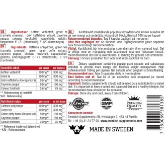 SWEDISH Supplements THE CUTTER 120 капсули / 40 Дози на супер цена Фет бърнъри