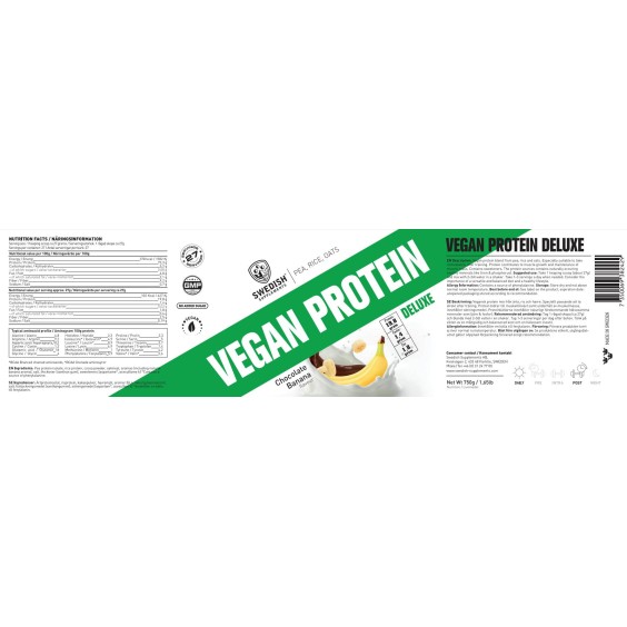 Vegan Protein Deluxe | from Pea, Rice and Oats 750гр на супер цена Веган протеин