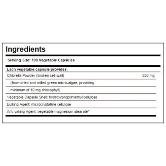 Solgar Chlorella 520 мг / 100 капсули на супер цена Здраве и тонус