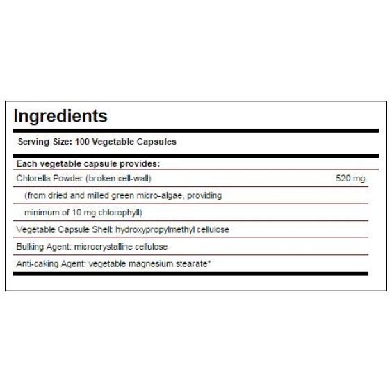 Solgar Chlorella 520 мг / 100 капсули на изгодни цени Solgar Chlorella 520 мг / 100 капсули на супер цена Здраве и тонус