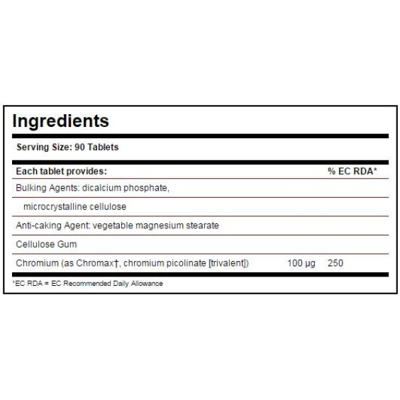 Solgar Chromium Picolinate 100 мкг / 90 таблетки на супер цена Хром пиколинат