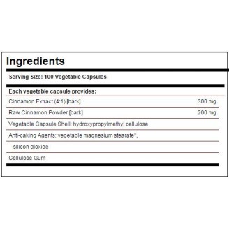 Solgar Cinnamon 100 капсули на супер цена Добавки на растителна и билкова основа