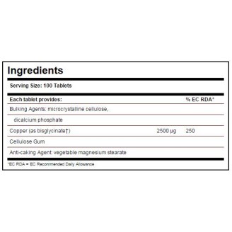 Solgar Chelated Copper 100 таблетки на супер цена Минерали