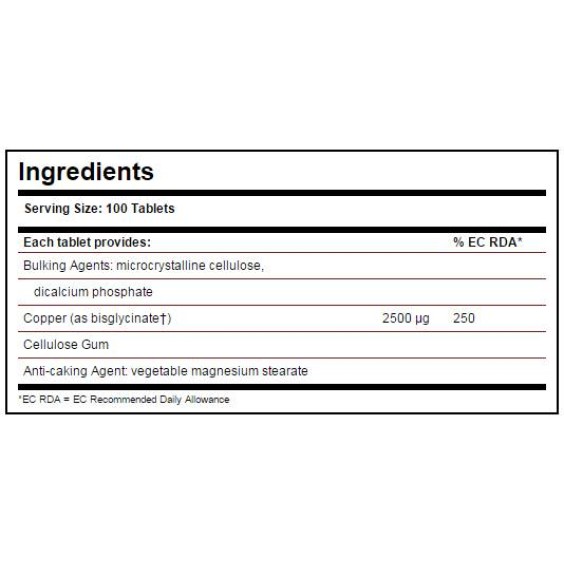 Solgar Chelated Copper 100 таблетки на изгодни цени Solgar Chelated Copper 100 таблетки на супер цена Минерали