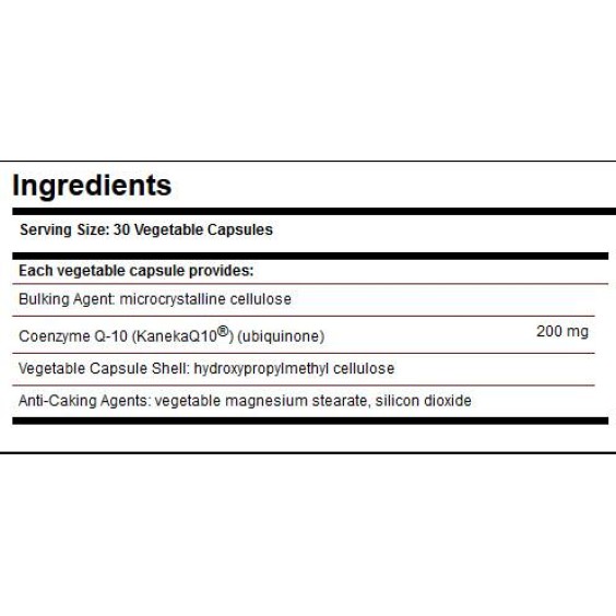 Solgar Coenzyme Q10 200 мг / 30 капсули на изгодни цени Solgar Coenzyme Q10 200 мг / 30 капсули на супер цена Коензим Q10