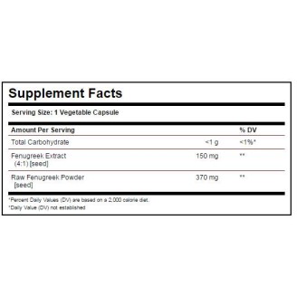 Solgar Fenugreek 520 мг / 100 капсули на супер цена Добавки на растителна и билкова основа