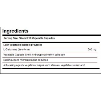 Solgar L-Glutamine 500 мг / 50 капсули на супер цена Глутамин 