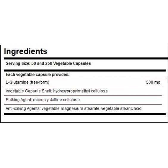 Solgar L-Glutamine 500 мг / 50 капсули на супер цена Глутамин 