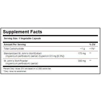 Solgar St. John’s Wort Herb Extract 175 мг / 60 капсули на супер цена Добавки на растителна и билкова основа