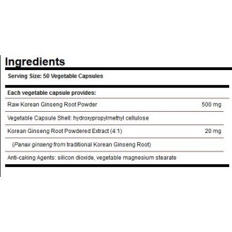 Solgar Korean Ginseng 50 капсули на супер цена Добавки на растителна и билкова основа