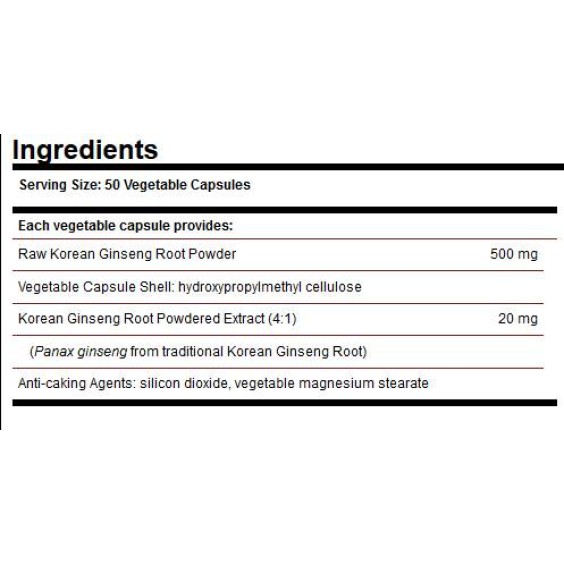 Solgar Korean Ginseng 50 капсули на изгодни цени Solgar Korean Ginseng 50 капсули на супер цена Добавки на растителна и билкова основа