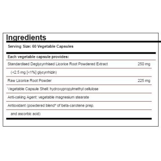 Solgar Deglycyrrhised Licorice Root Extract 60 капсули на супер цена Добавки на растителна и билкова основа