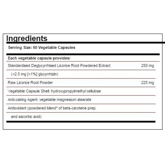 Solgar Deglycyrrhised Licorice Root Extract 60 капсули на изгодни цени Solgar Deglycyrrhised Licorice Root Extract 60 капсули на супер цена Добавки на растителна и билкова основа