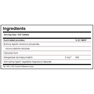 Solgar Chelated Manganese 100 таблетки на супер цена Минерали
