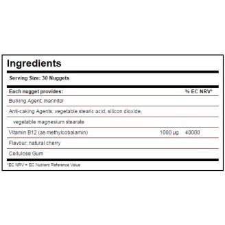 Solgar Vitamin B-12 1000 мкг / Methylcobalamin / 30 таблетки на супер цена Витамин B
