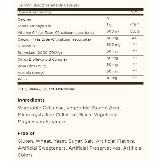Solgar Quercetin Complex / with Ester-C 100 капсули на супер цена Кверцетин