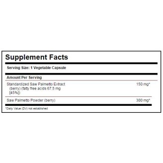 Solgar Saw Palmetto Berry Extract 60 капсули на супер цена Хранителни добавки за простатата