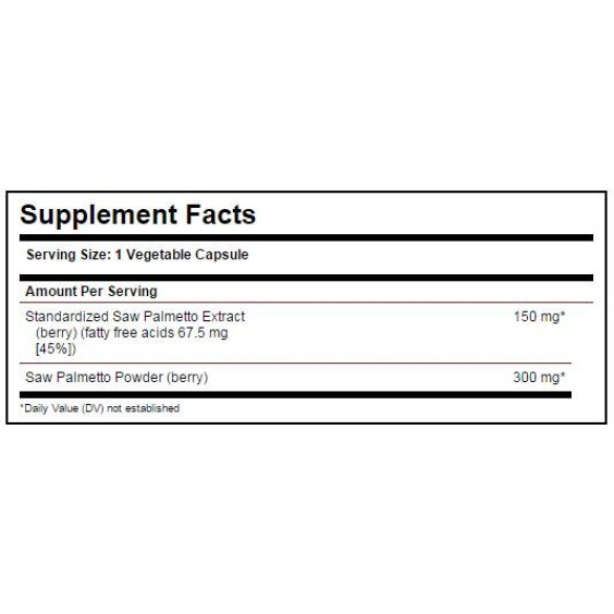 Solgar Saw Palmetto Berry Extract 60 капсули на супер цена Хранителни добавки за простатата