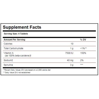 Solgar Spirulina 750 мг / 80 таблетки на супер цена Добавки на растителна и билкова основа