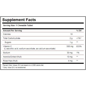 Solgar Vitamin C 500 мг Chewable  / 90 таблетки orange на супер цена Витамин C