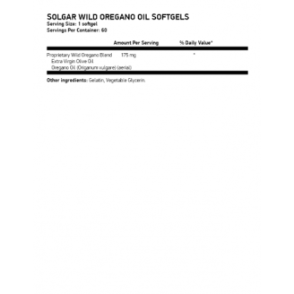 Solgar Wild Oregano Oil 175 Mg, 60 softgels на супер цена Здраве и тонус